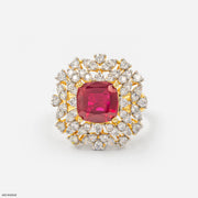 Princess Ruby Diamond Ring
