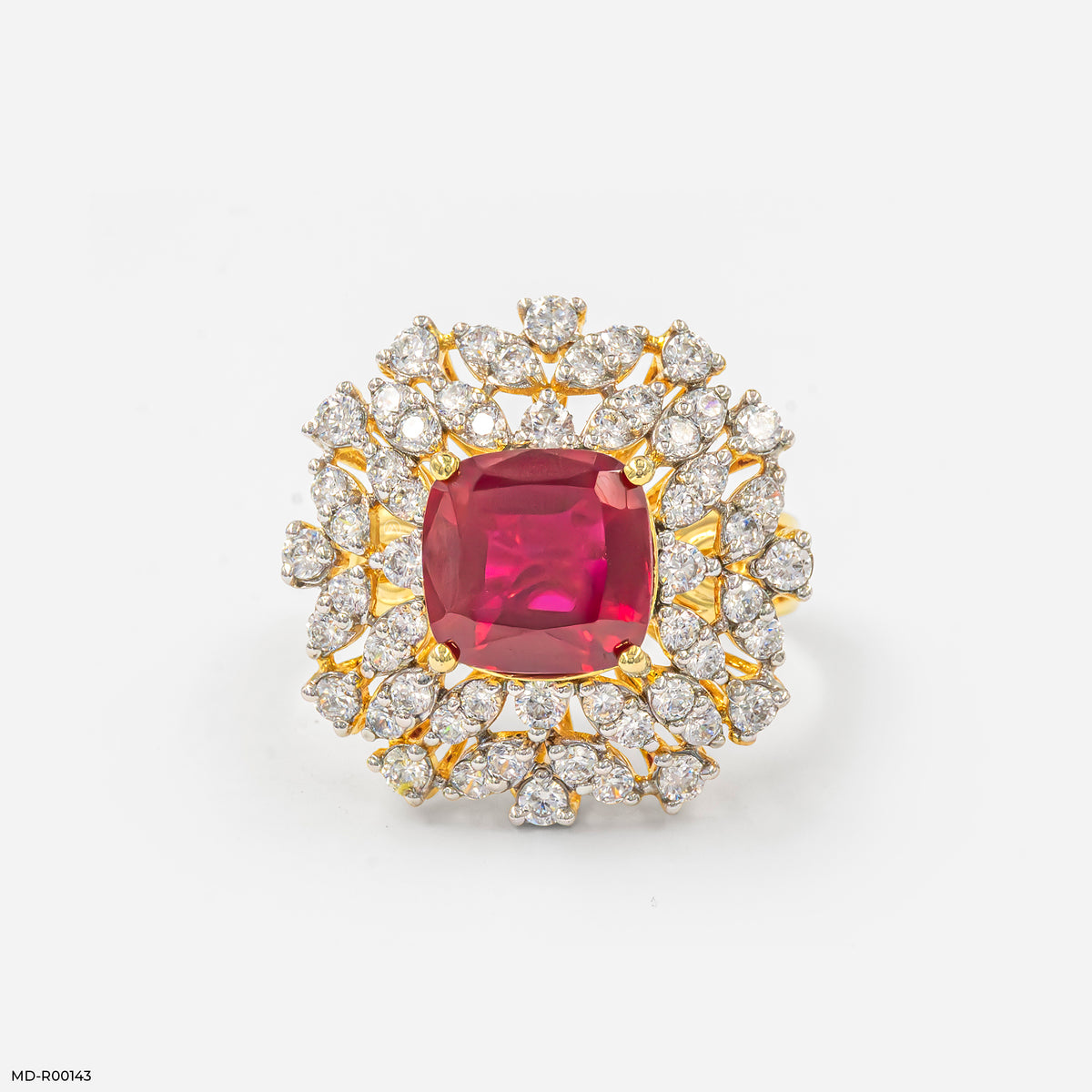 Princess Ruby Diamond Ring