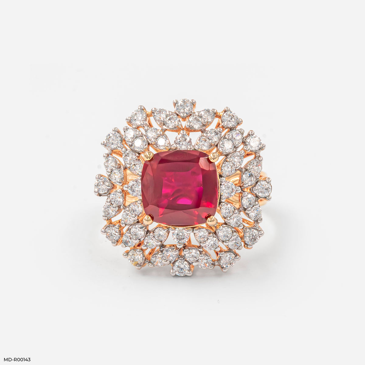 Princess Ruby Diamond Ring
