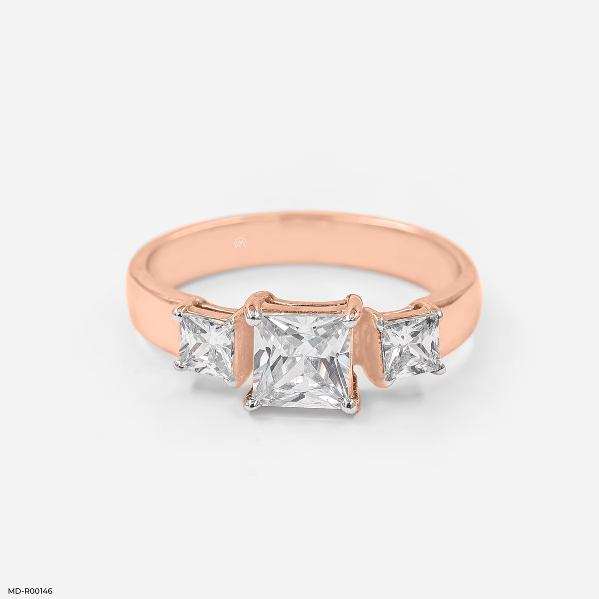 Three Stone Princess Diamond Ring
