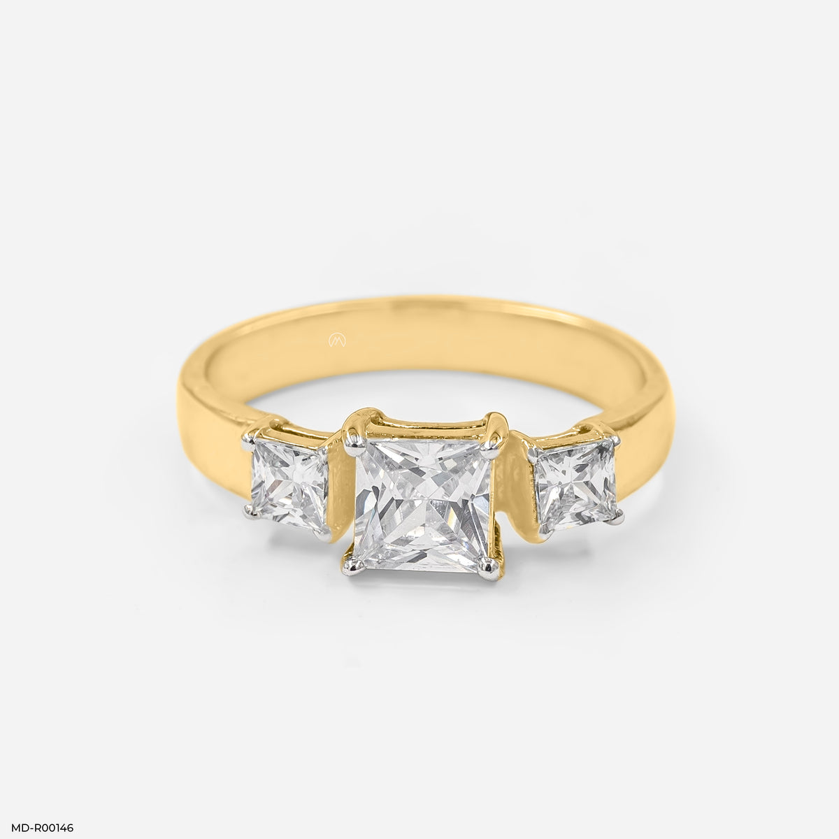 Three Stone Princess Diamond Ring