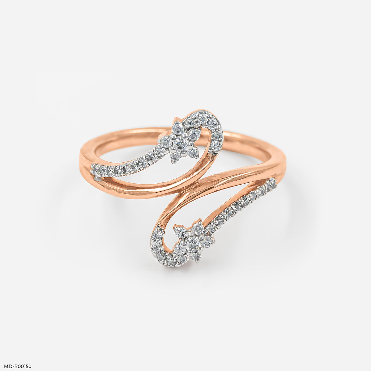 Entwined Diamond Wrap Rings