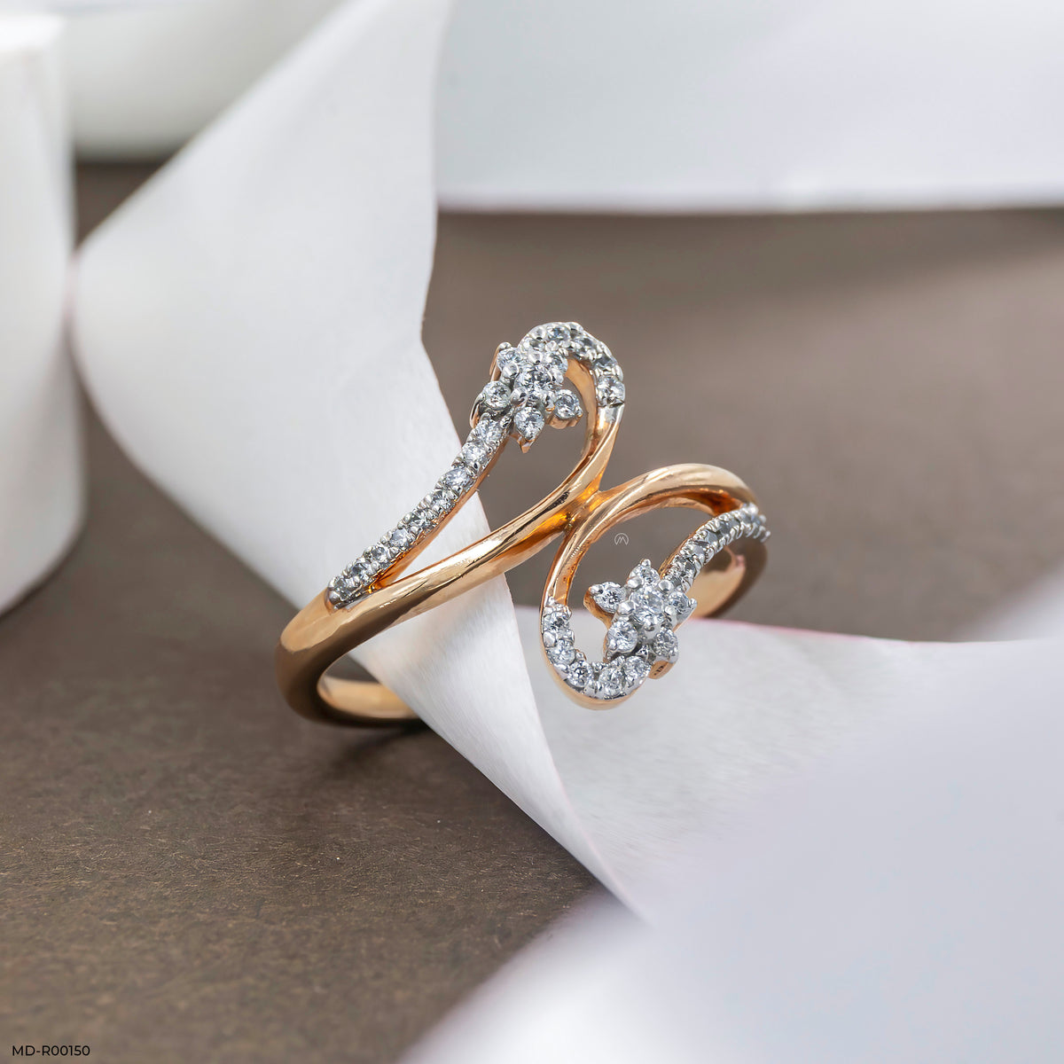 Entwined Diamond Wrap Rings