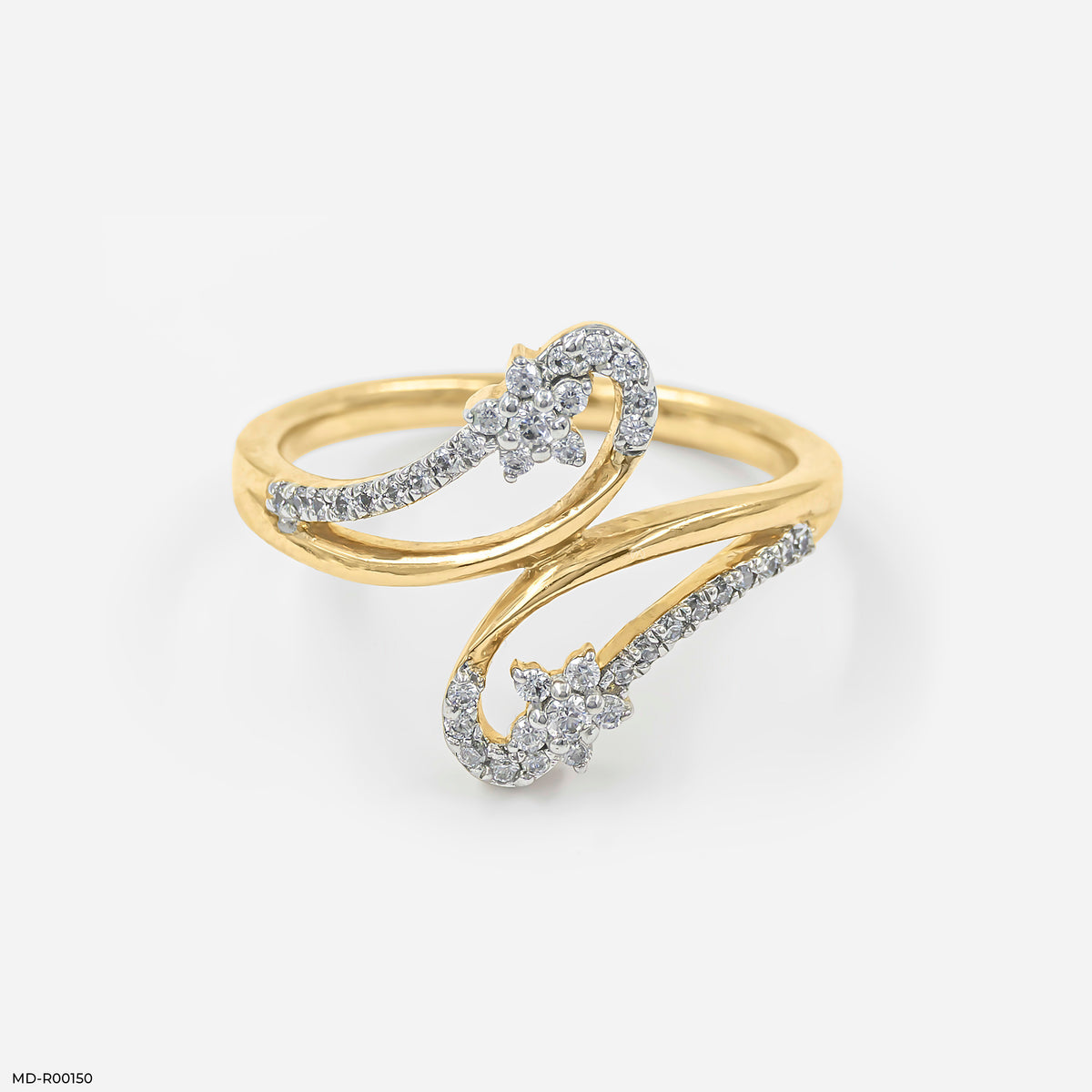 Entwined Diamond Wrap Rings