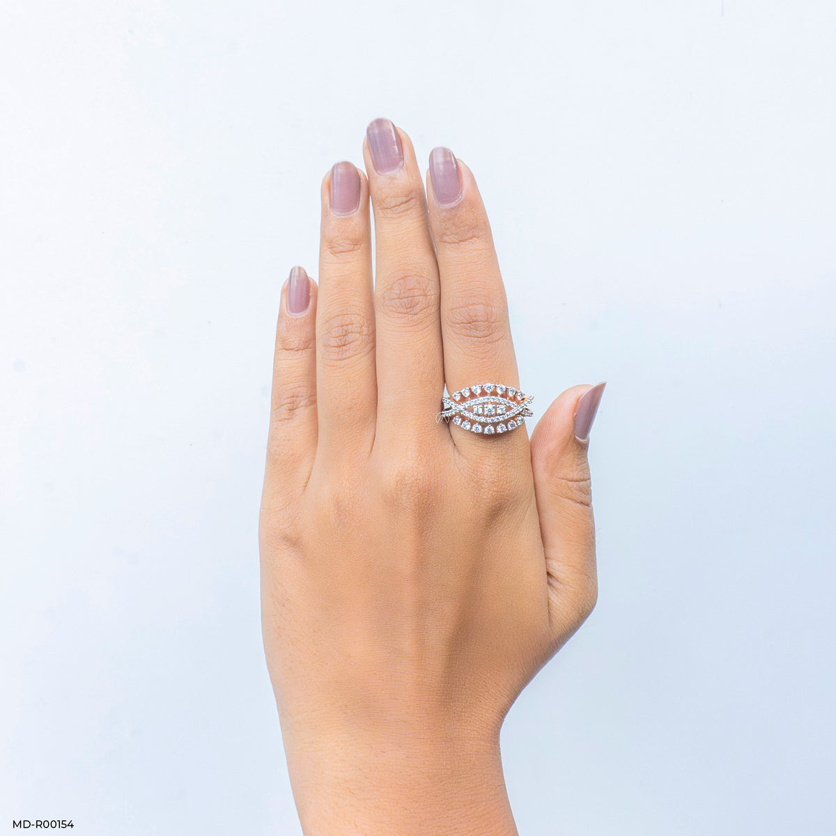 Nature Inspired Round Diamond Ring