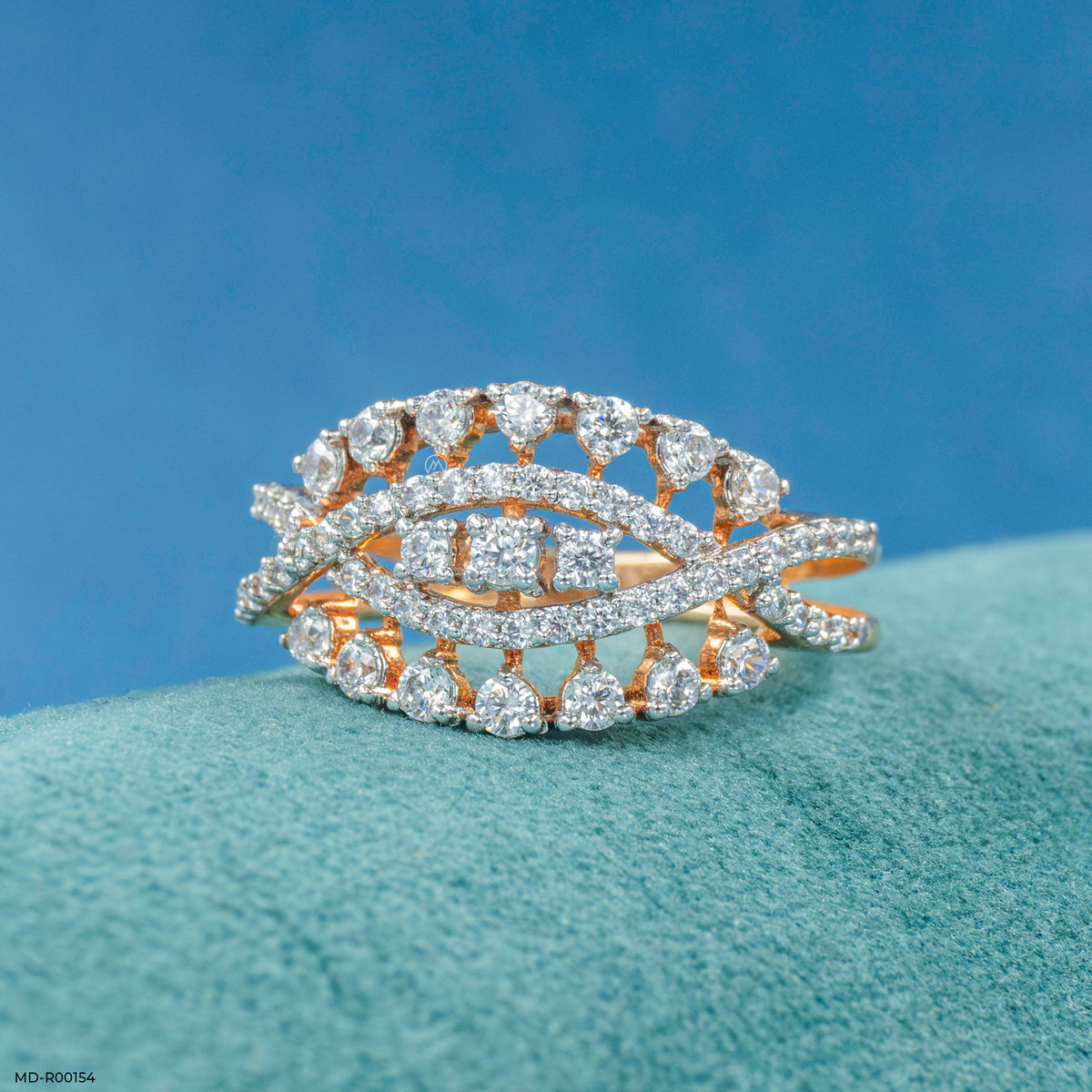 Nature Inspired Round Diamond Ring