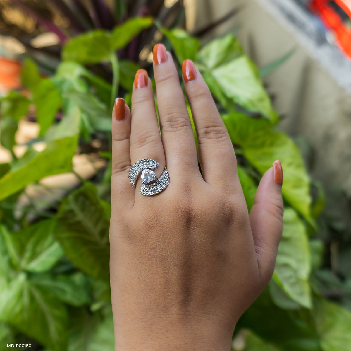 The Heart-Shaped Pave Ring