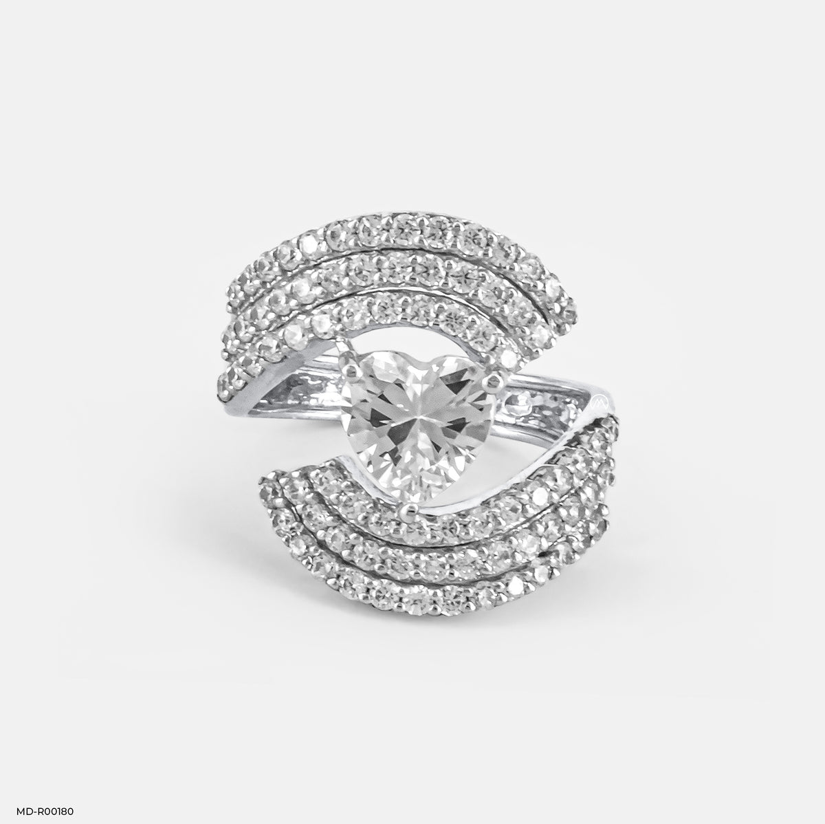 The Heart-Shaped Pave Ring