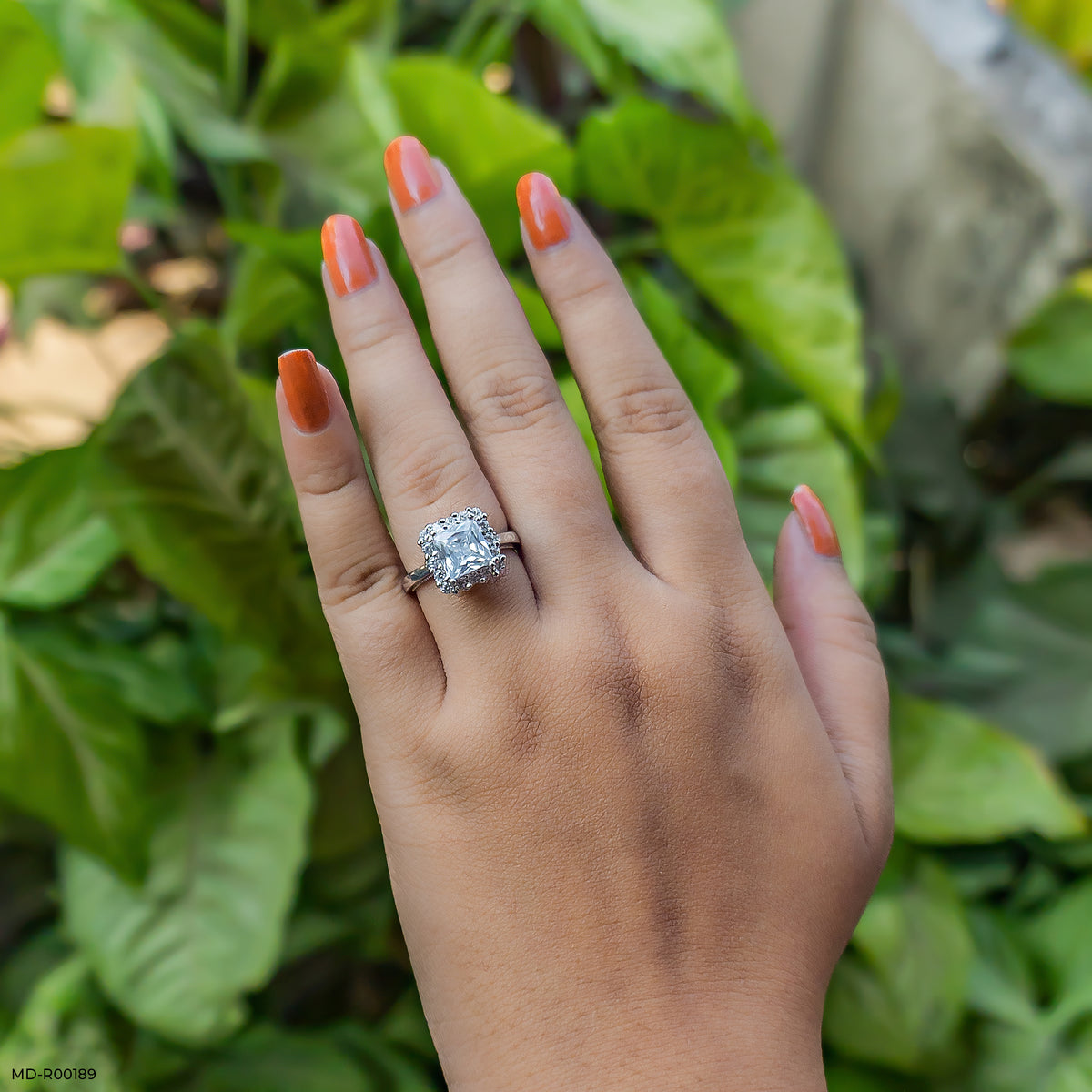 The Princess Cut Crown Halo Ring