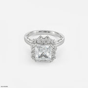 The Princess Cut Crown Halo Ring