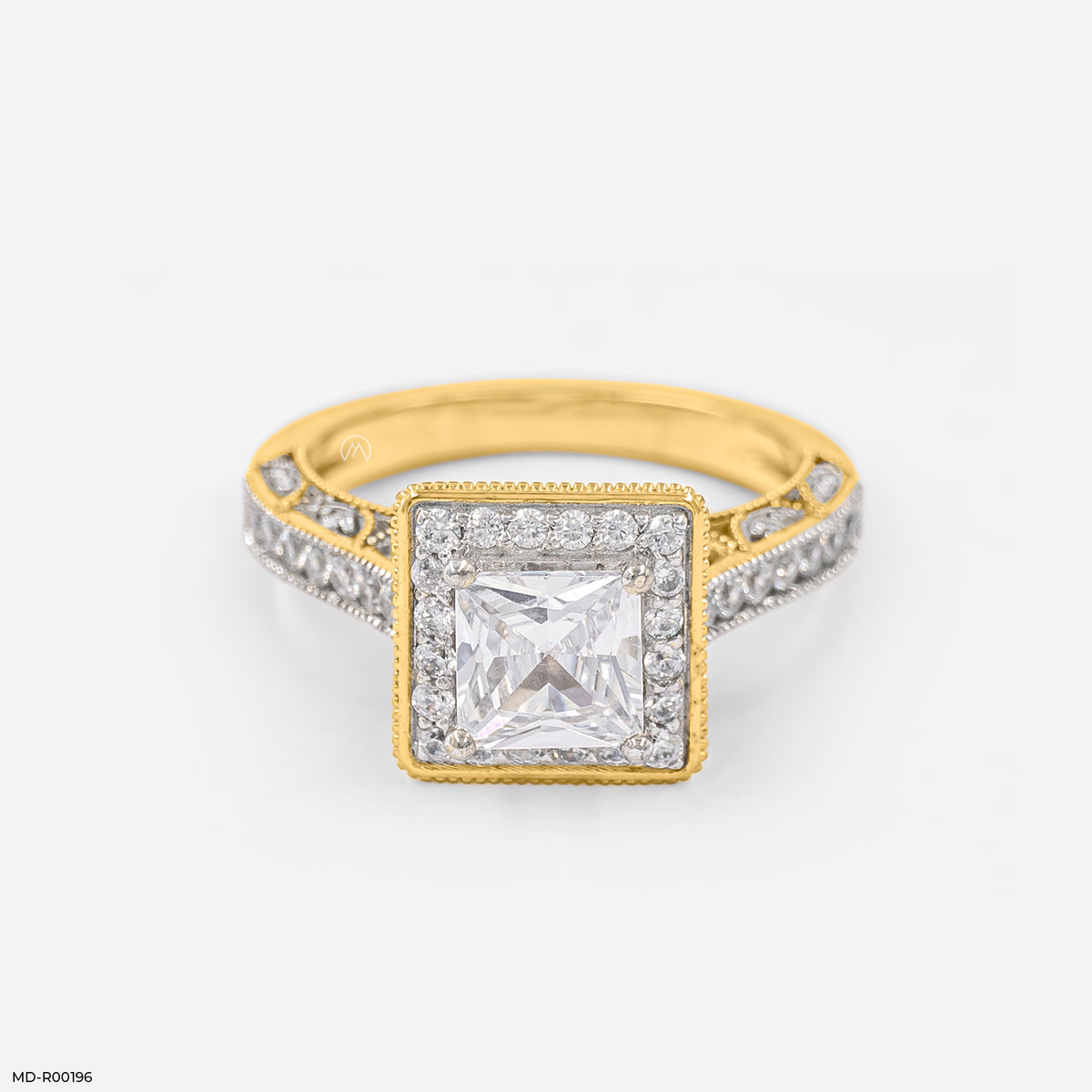 1.5 Carat Princess Cut Halo Ring