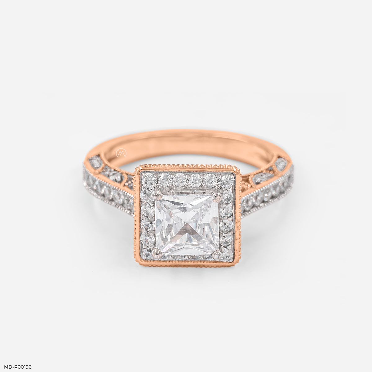 1.5 Carat Princess Cut Halo Ring