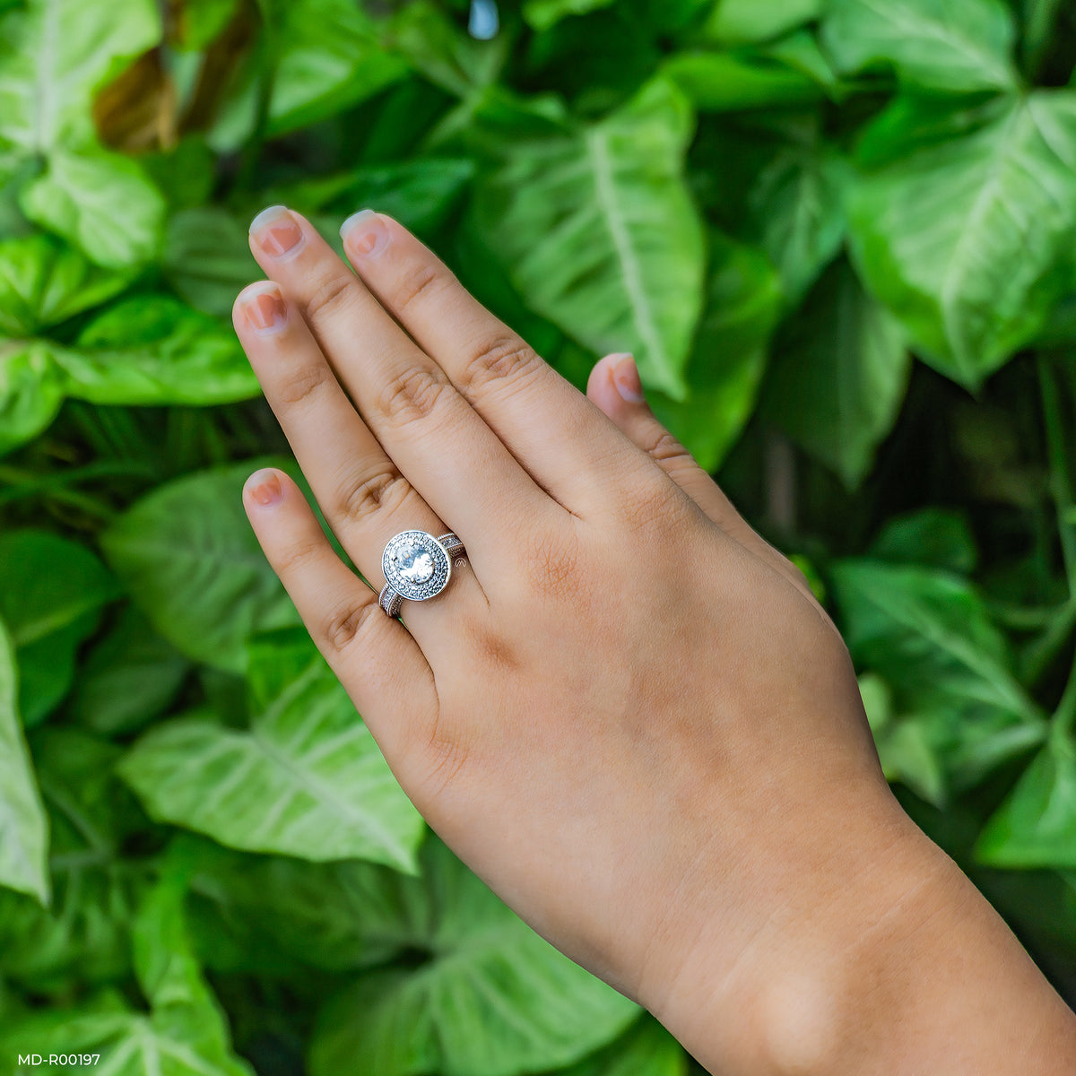 1.5 Carat Oval Solitaire Double Halo Ring