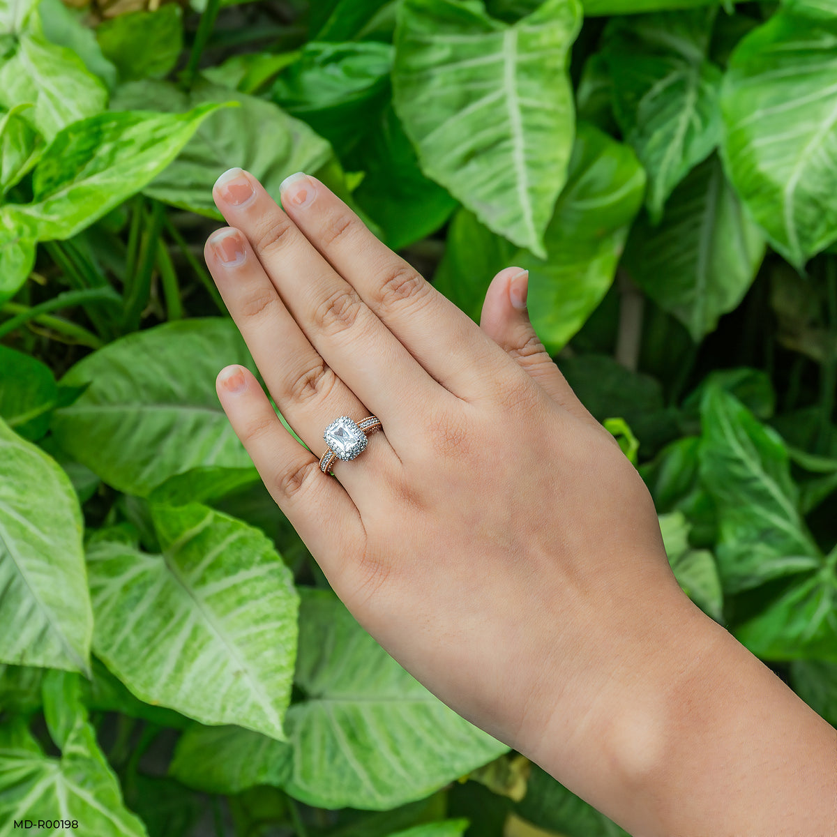 1.5 Carat Emerald Cut Solitaire Double Halo Ring