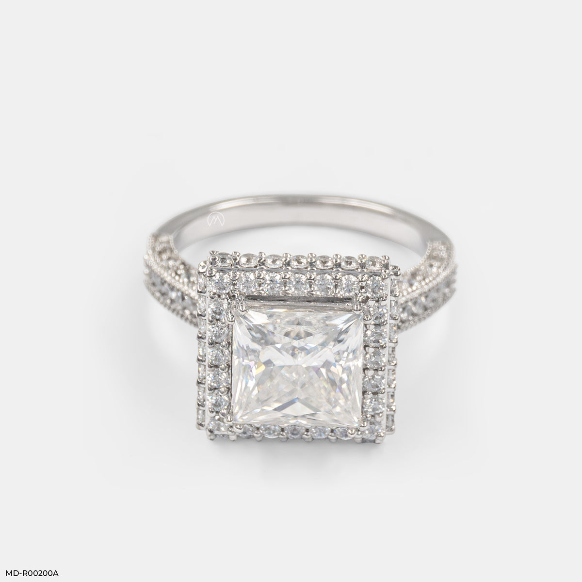 2.5 Carat Princess Cut Double Halo Ring