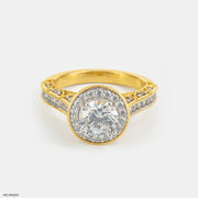 The Round Brilliant Vintage Halo Ring