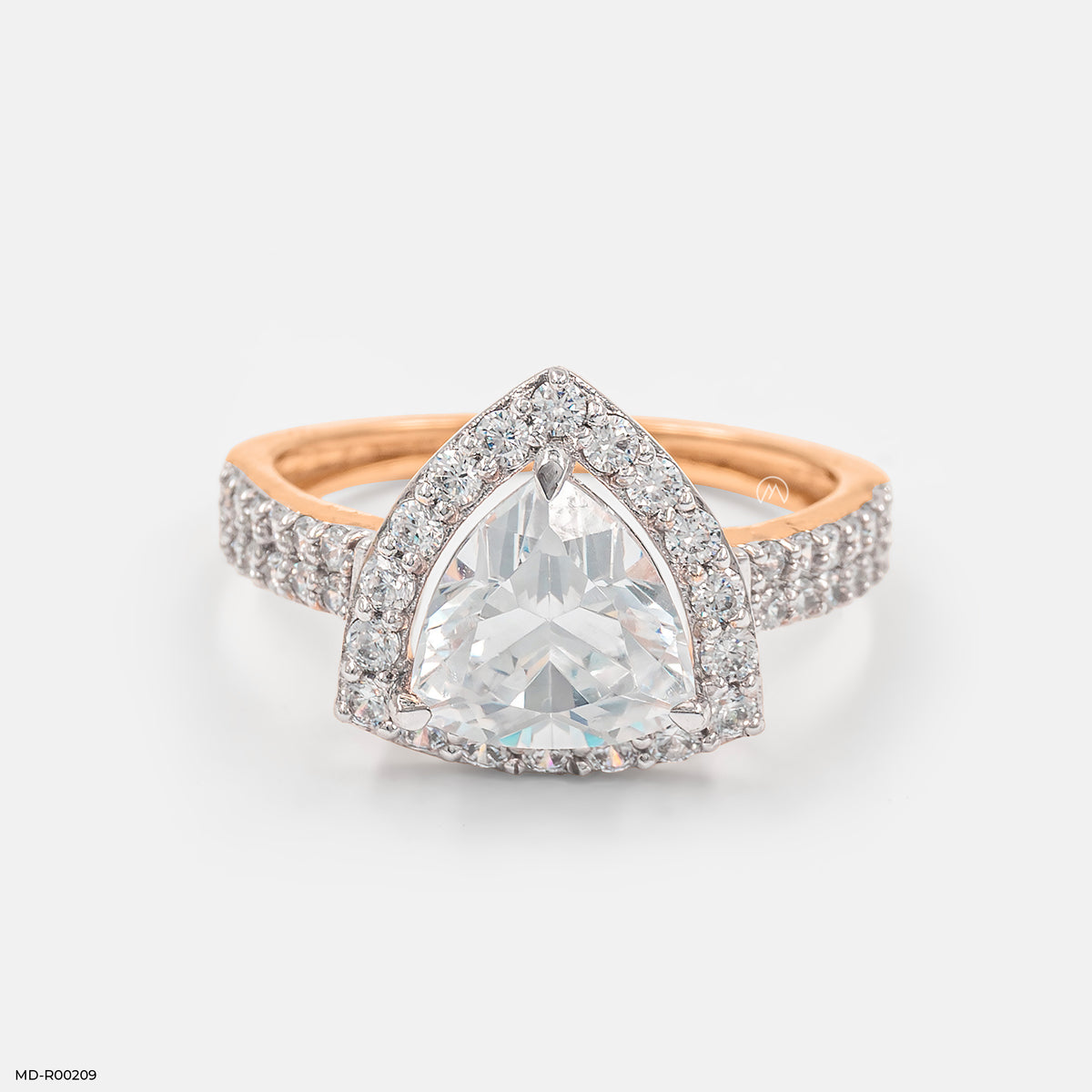 1.5 Carat Triangular Brilliant Cut Halo Ring