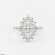 The Marquise Diamond Sunburst Ring