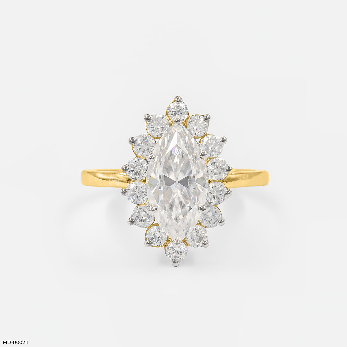 The Marquise Diamond Sunburst Ring