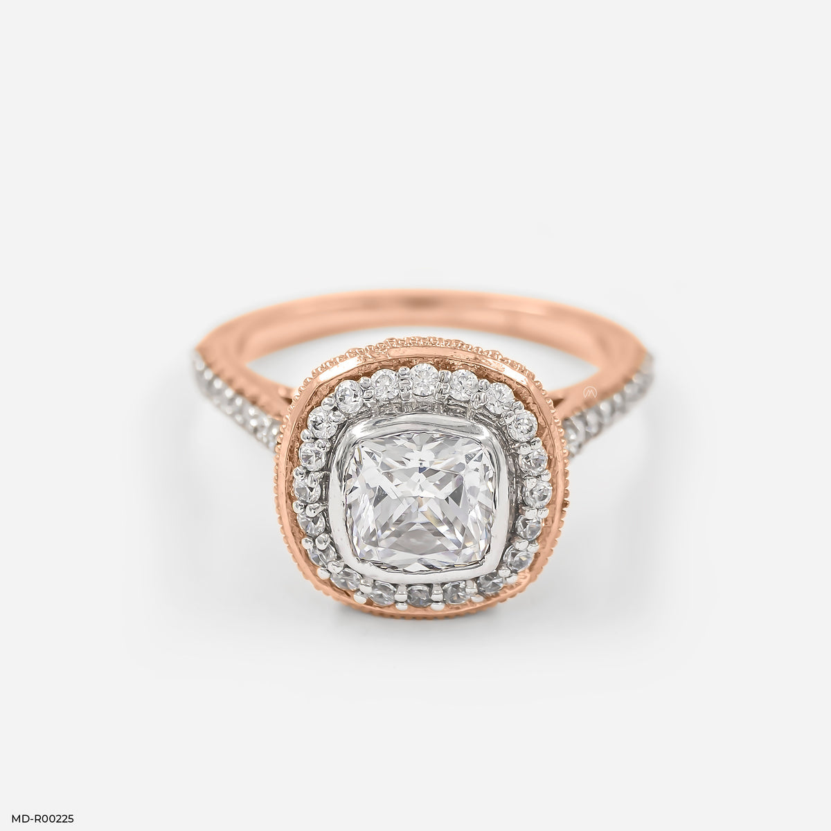 1.5 Carat Cushion Solitaire Halo Ring