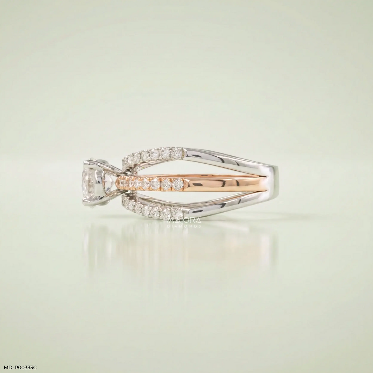 1.5 Carat Round Solitaire Trinity Lab Diamond Ring