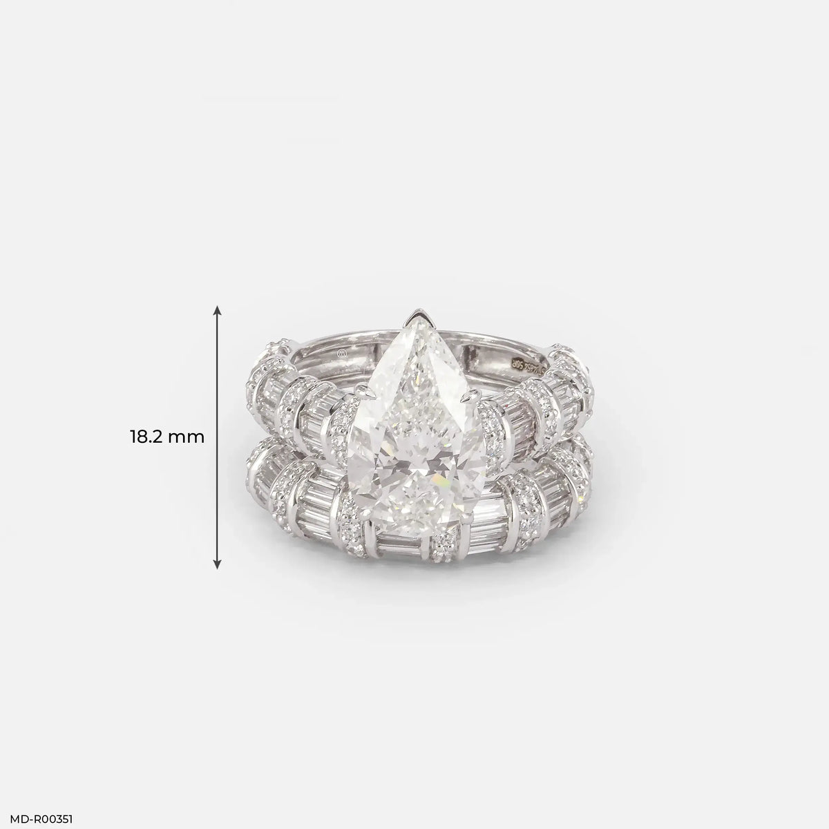 Empire Pear Solitaire Diamond Ring