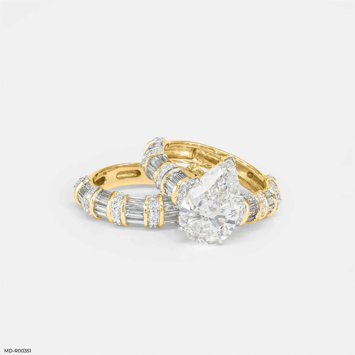 Empire Pear Solitaire Diamond Ring