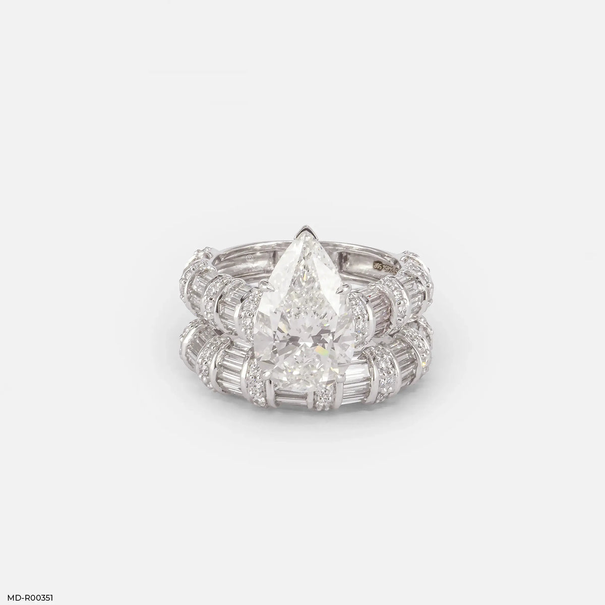 Empire Pear Solitaire Diamond Ring