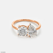 2 Carat Toi Et Moi Solitaire Ring