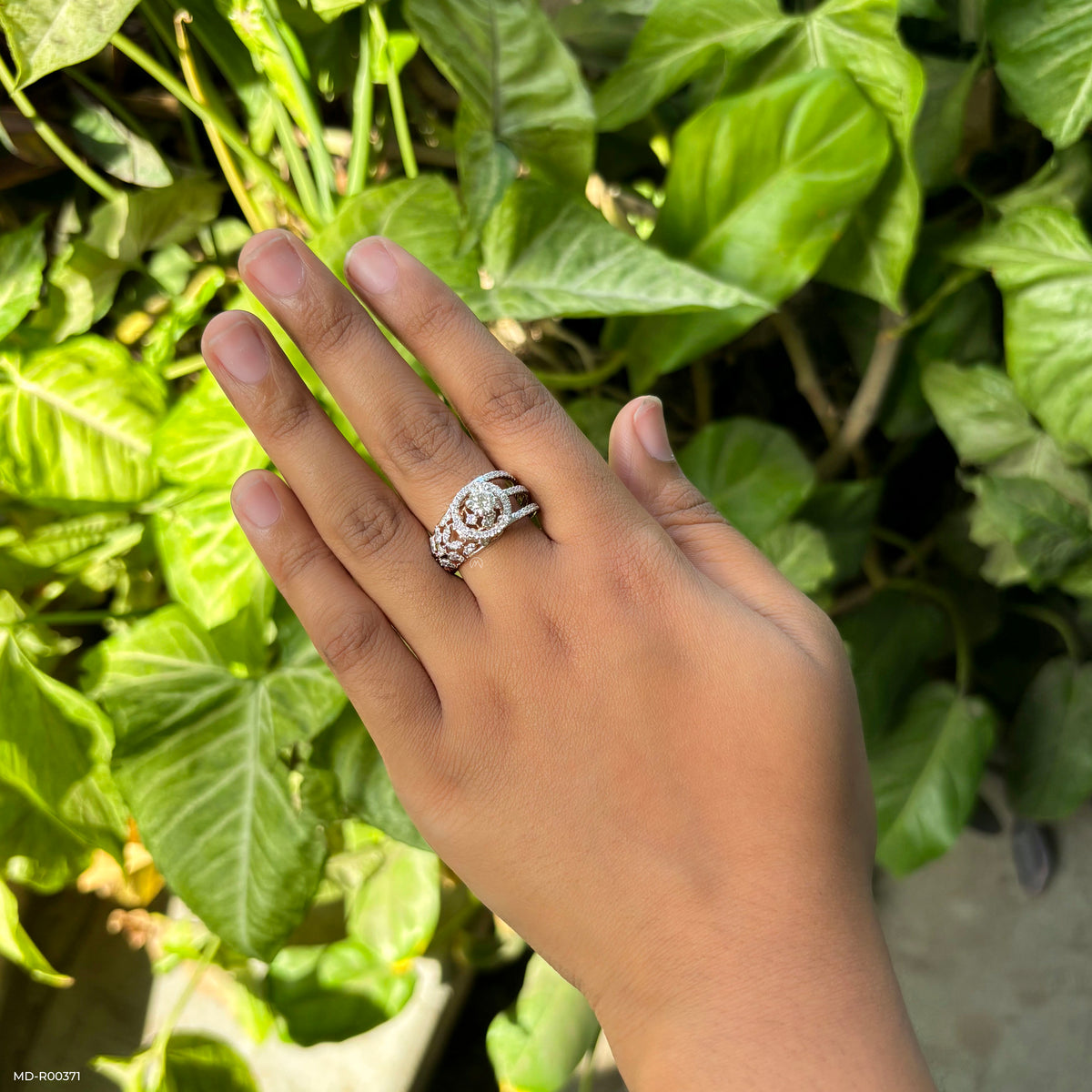 1.75 Carat Floral Cocktail Lab Diamond Ring
