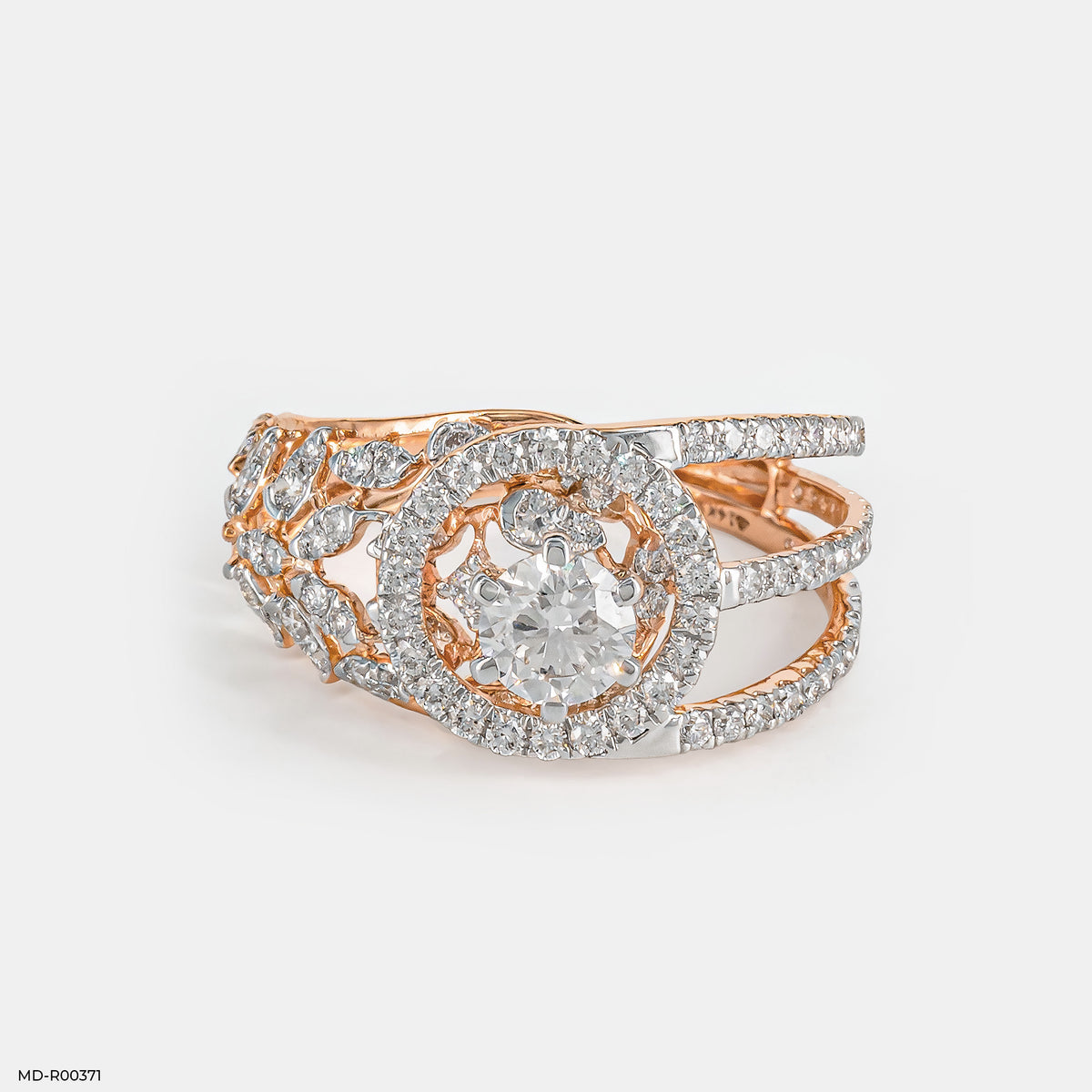 1.75 Carat Floral Cocktail Lab Diamond Ring