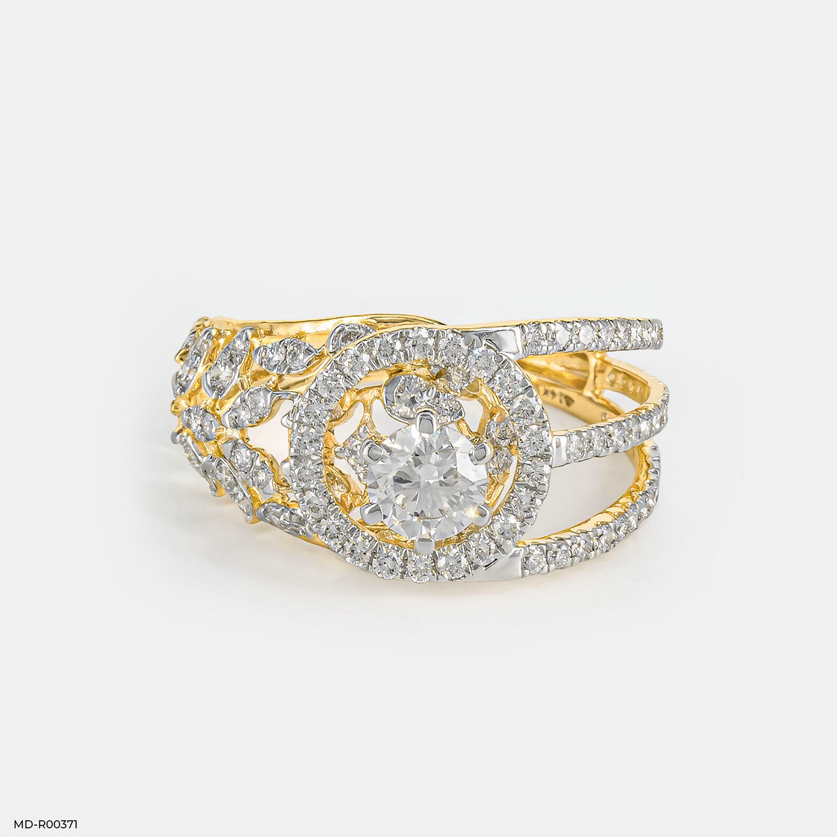 1.75 Carat Floral Cocktail Lab Diamond Ring