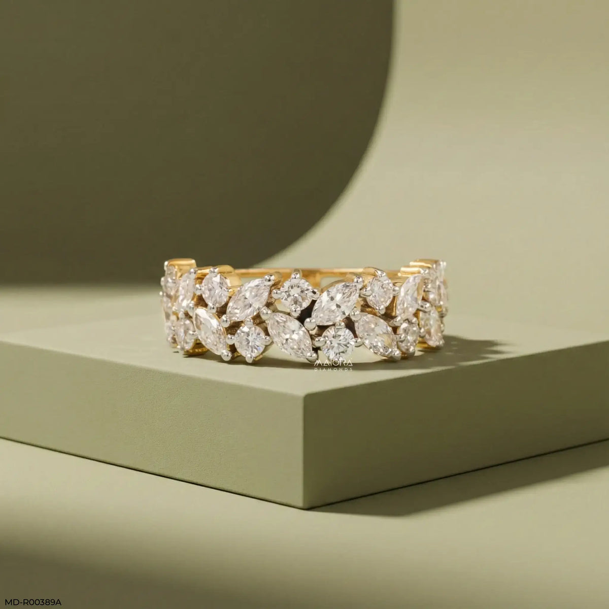 1.5 Carat Royal Cluster Lab Diamond Band Ring