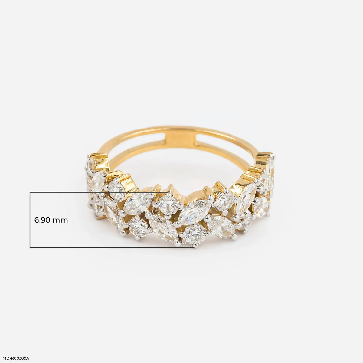 1.5 Carat Royal Cluster Lab Diamond Band Ring