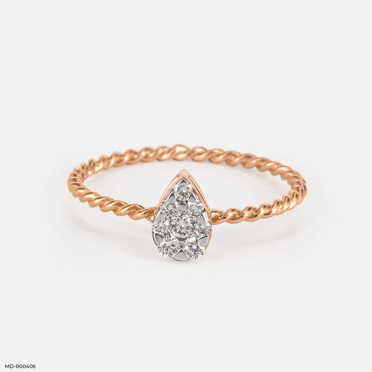 0.15 Carat Classy Leaf Lab Diamond Ring