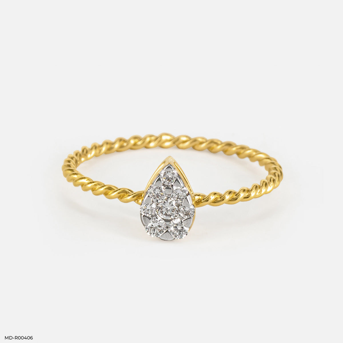 0.15 Carat Classy Leaf Lab Diamond Ring