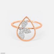 0.25 Carat Sleek Flora Lab Diamond Rings
