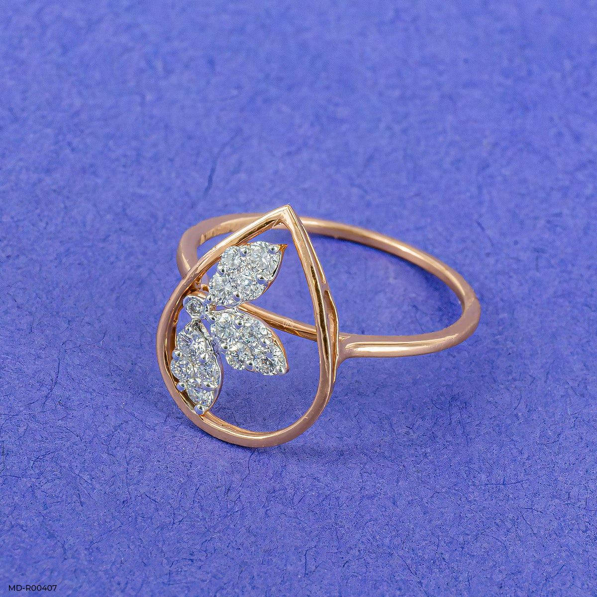 0.25 Carat Sleek Flora Lab Diamond Rings