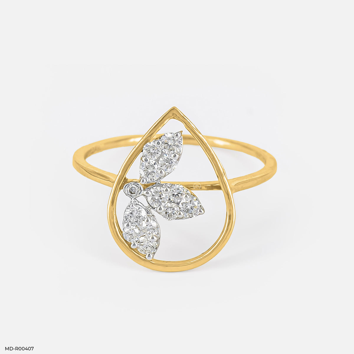 0.25 Carat Sleek Flora Lab Diamond Rings