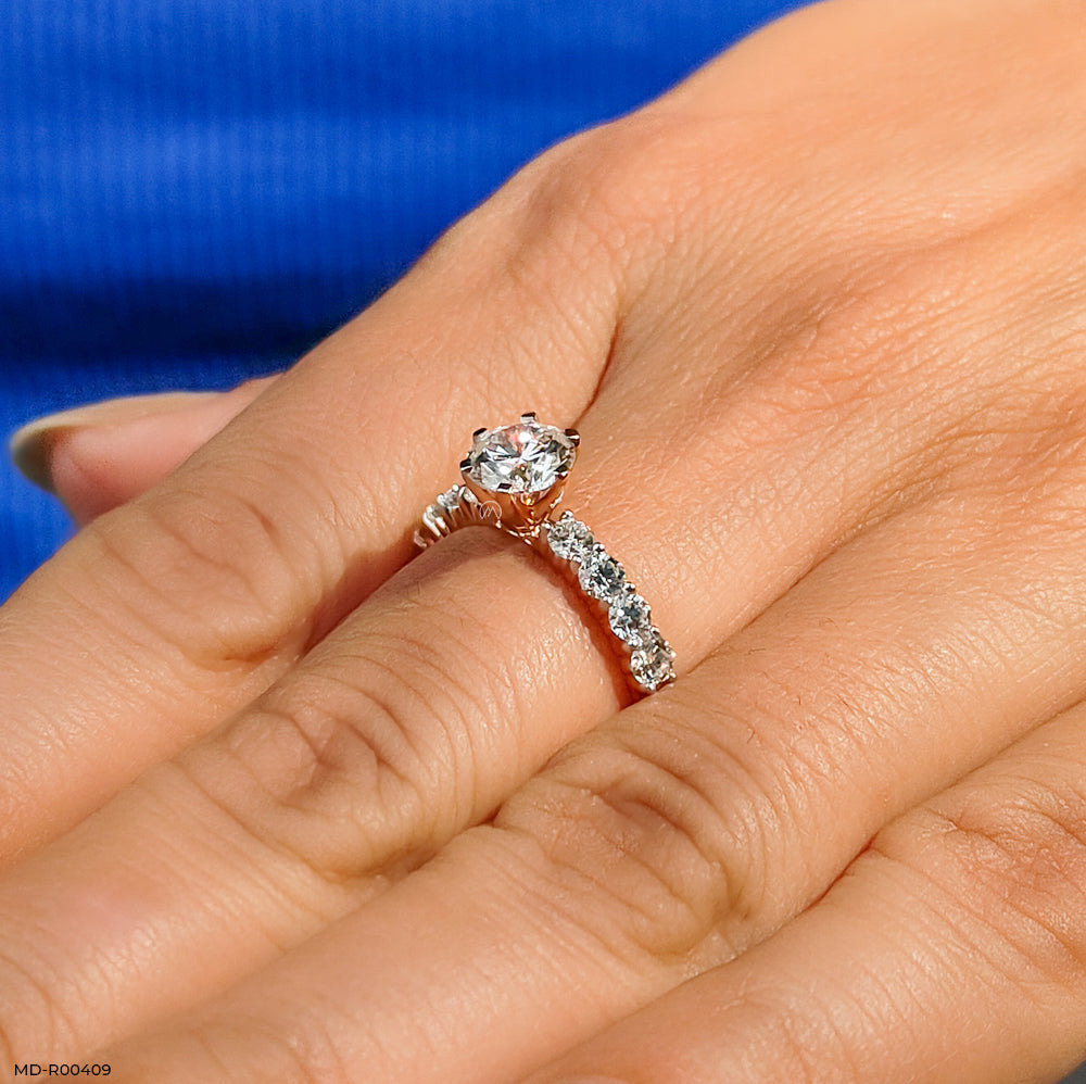 1 Carat Round Solitaire Diamond Ring