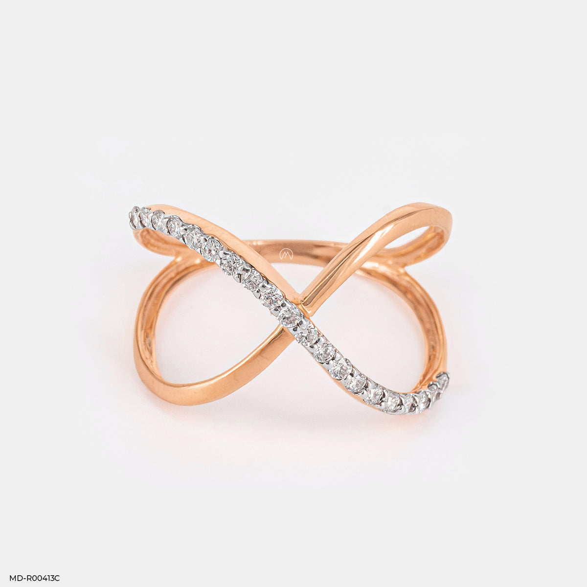 0.20 Carat Infinity Kiss Lab Diamond Crossover Ring