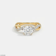 1.25 Carat Criss Cross Solitaire Lab Diamond Ring