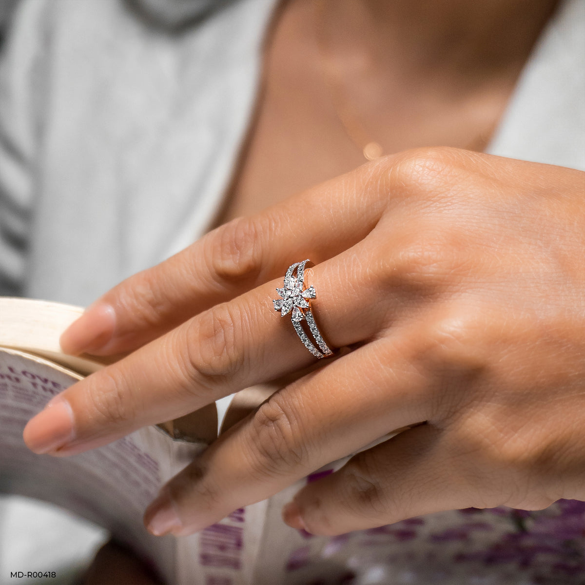 0.65 Carat Blazing Starburst Lab Diamond Ring