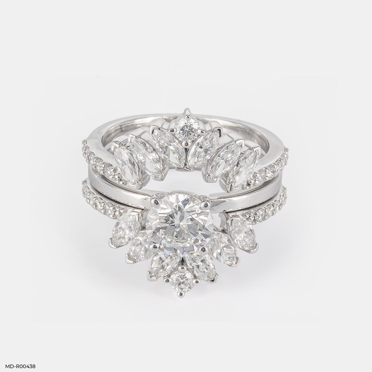 The Imperial Marquise Halo Set Ring