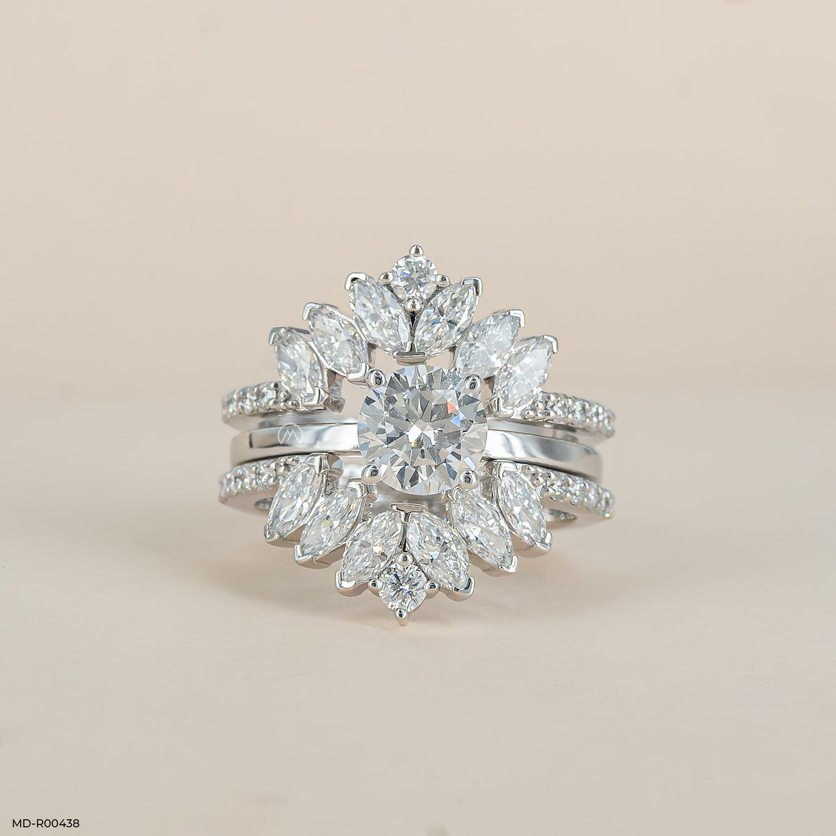 The Imperial Marquise Halo Set Ring