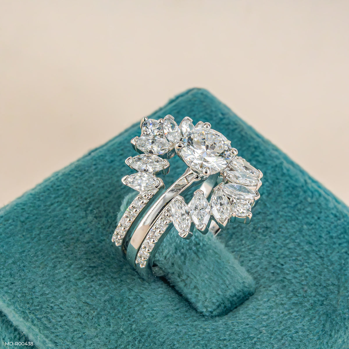 The Imperial Marquise Halo Set Ring