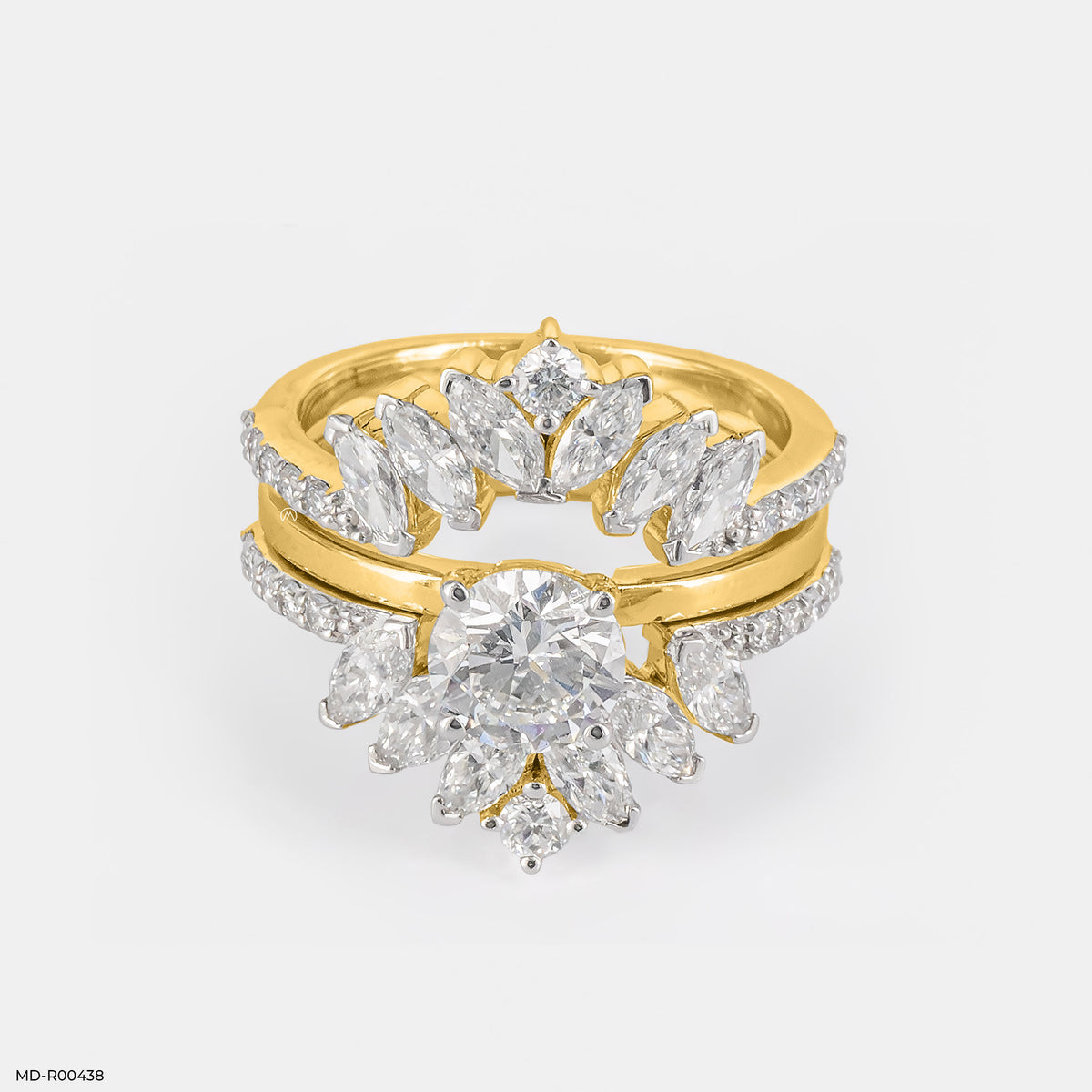 The Imperial Marquise Halo Set Ring