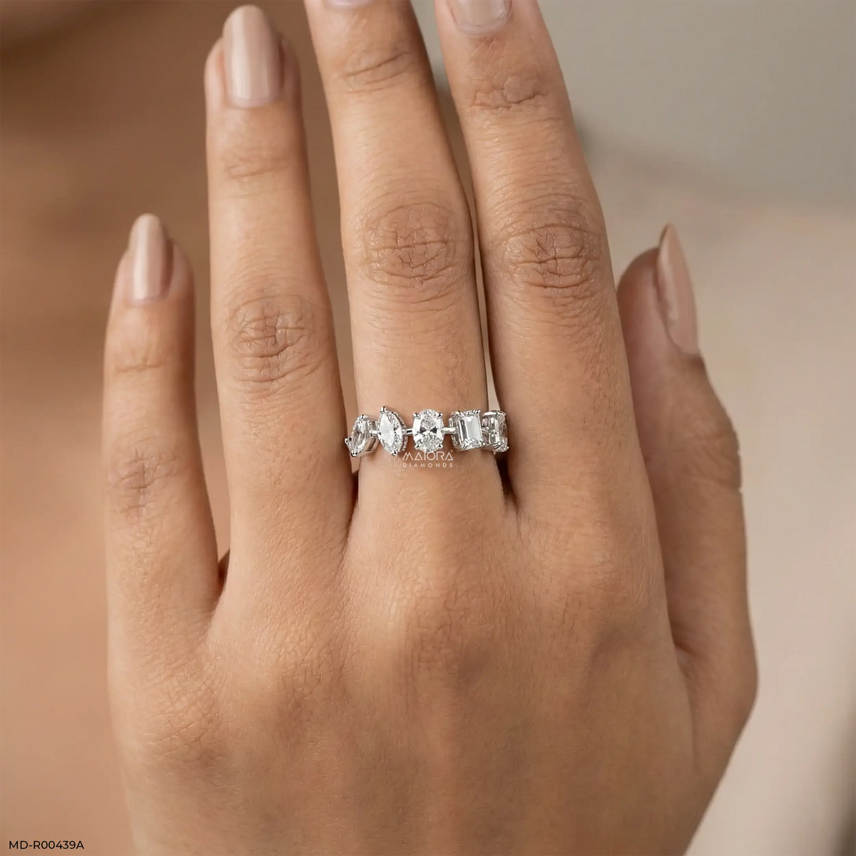 1.45 Multi Fancy Shape Lab Diamond Band Ring