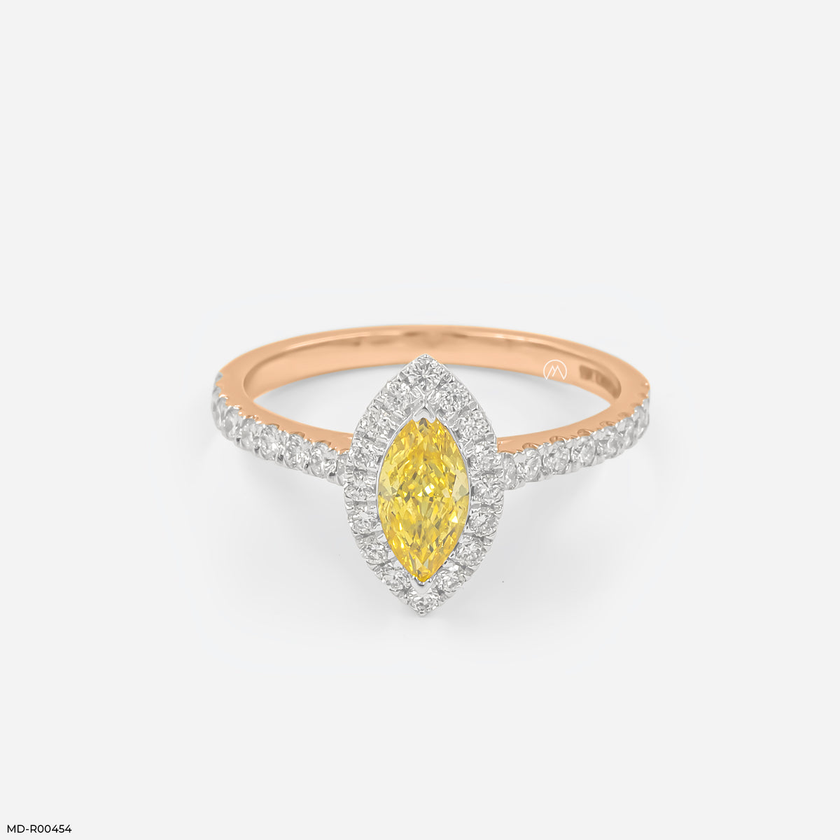 1 Carat Golden Spire Halo Lab Diamond Ring