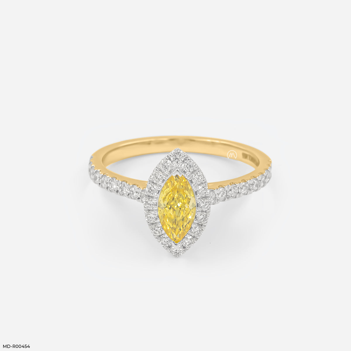 1 Carat Golden Spire Halo Lab Diamond Ring